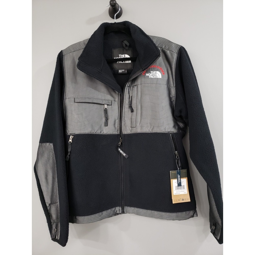 NEW SIZE SMALL North Face RETRO DENALI JACKET Fleece jacket black moonstone grey